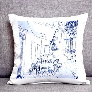 16x16 My Pillow Sketch Art of Van Gogh